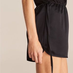 Rebecca Taylor black satin shorts with ties, NWOT